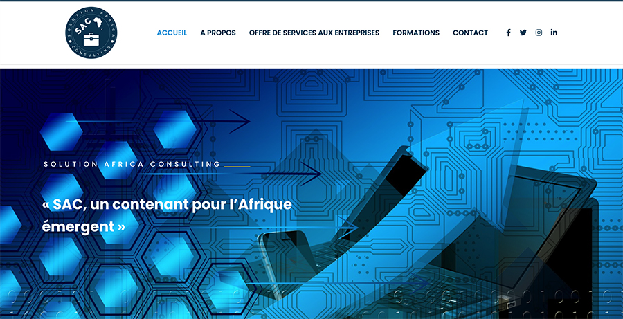 Site web de solutionafricaconsulting - SAC